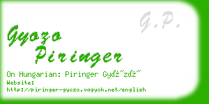 gyozo piringer business card